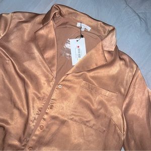 Better Be satin shirt dress